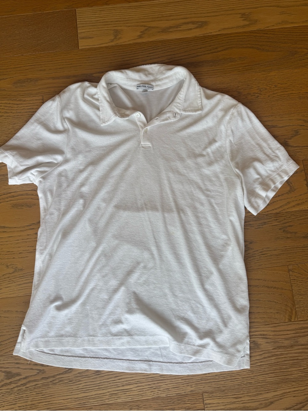 James Perse White Short-Sleeve Polo